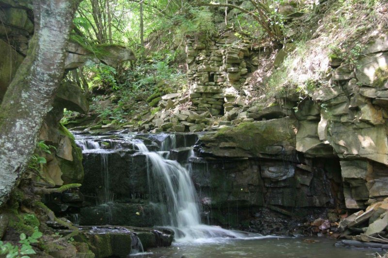 Самурский лес водопад