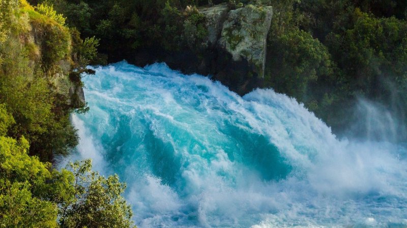 Водопады хука новая зеландия