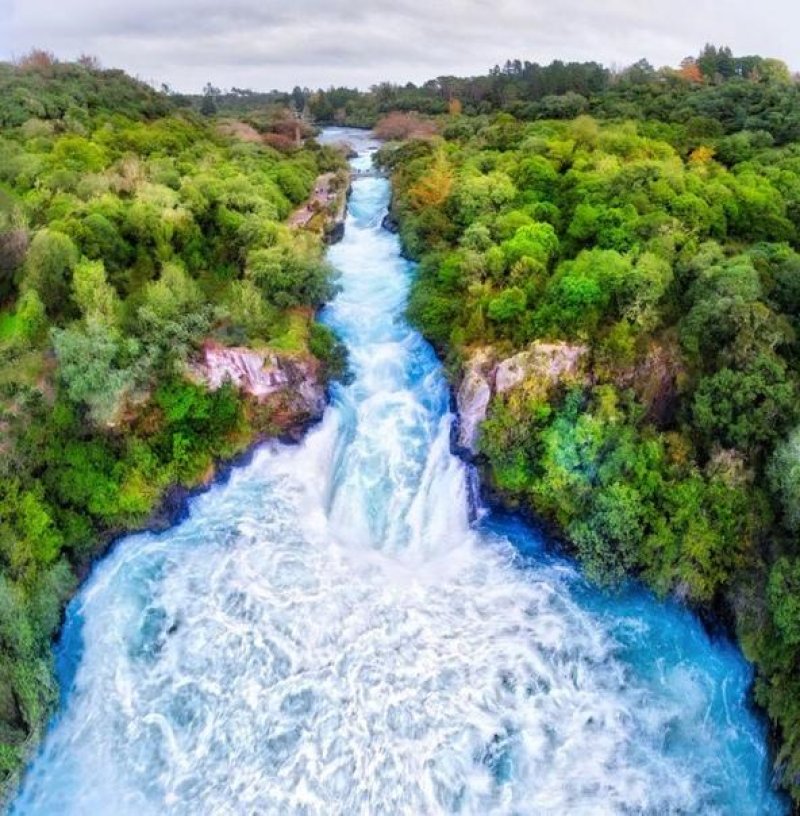 Водопады хука новая зеландия