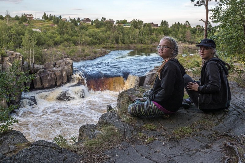 Водопад надвоицы в карелии