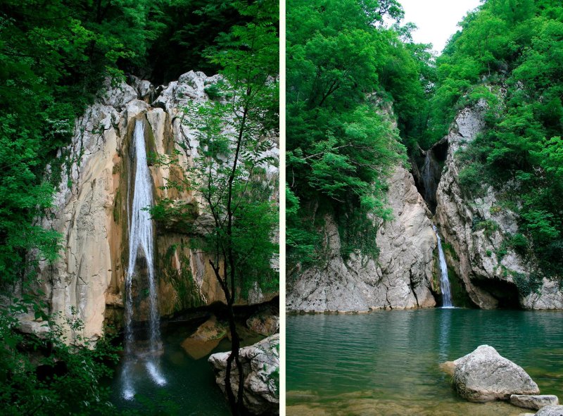 Агурские водопады купание