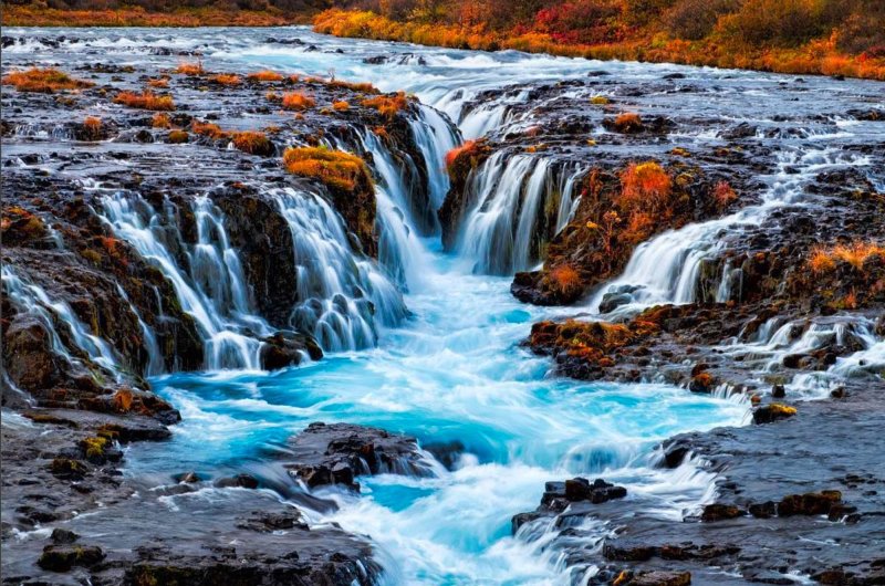 Водопад голубая лагуна г холм