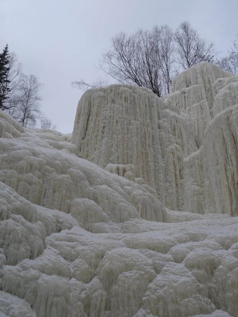 Уковский водопад зимой