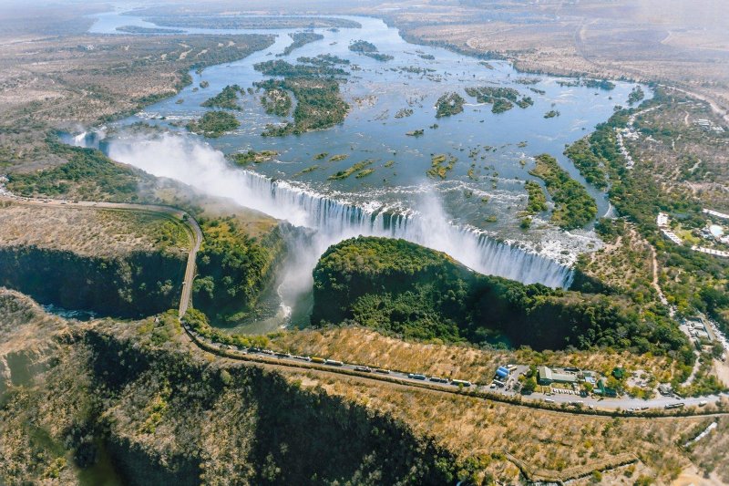 Водопад виктория на реке замбези