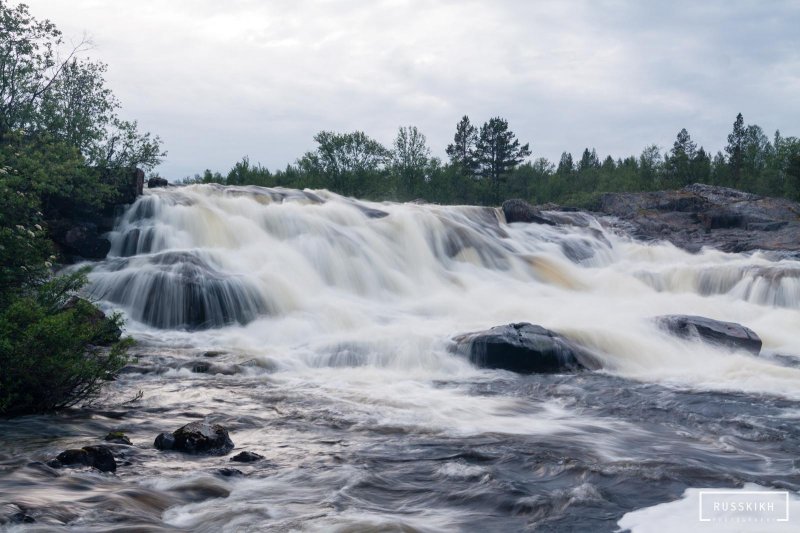 Водопад на реке ура мурманская область