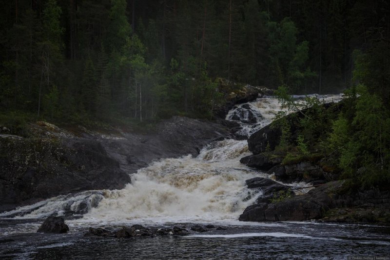 Водопад куми порог карелия