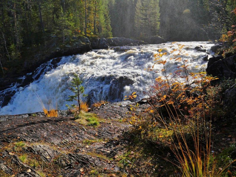 Водопад куми порог карелия