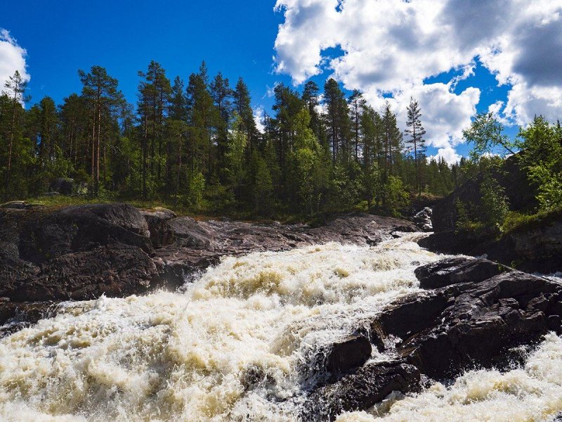 Водопад куми порог карелия