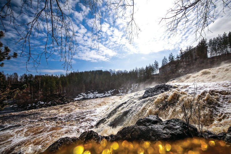 Водопад гирвас карелия