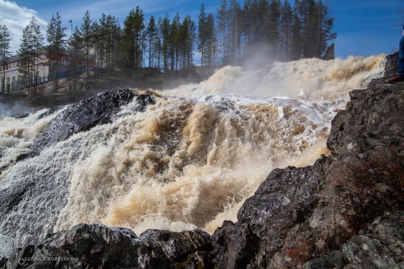 Водопад гирвас карелия