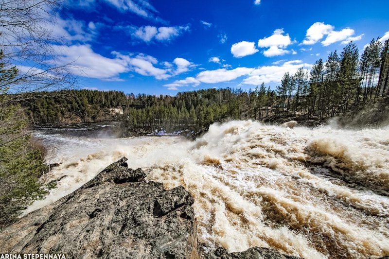 Водопад гирвас карелия