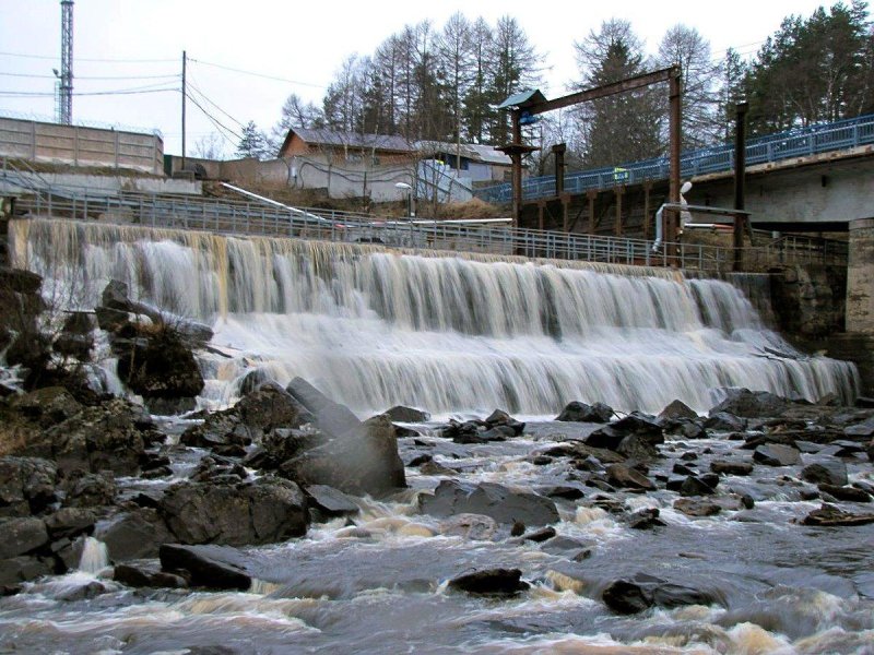 Водопад ляскеля карелия