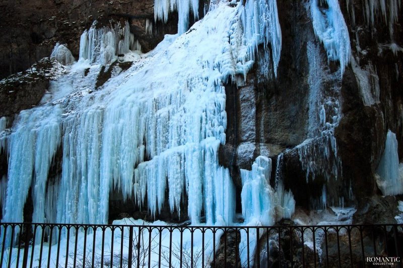 Чегемские водопады кабардино балкария зимой