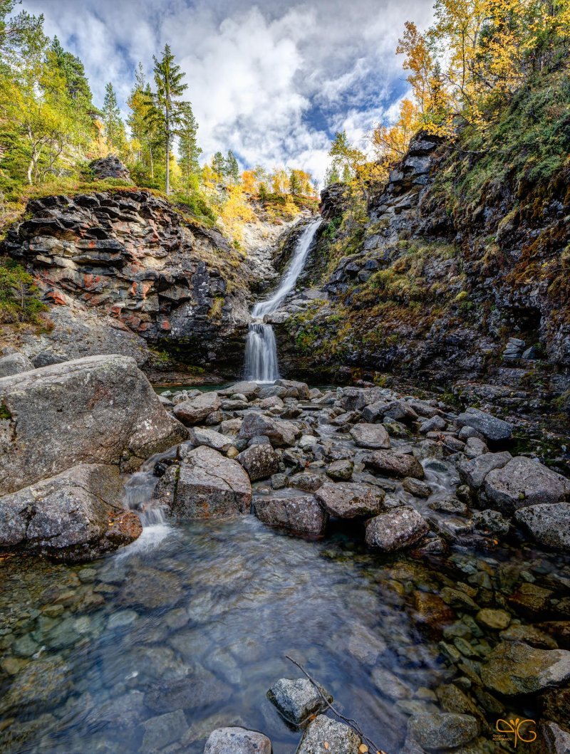 Водопад красивый хибины