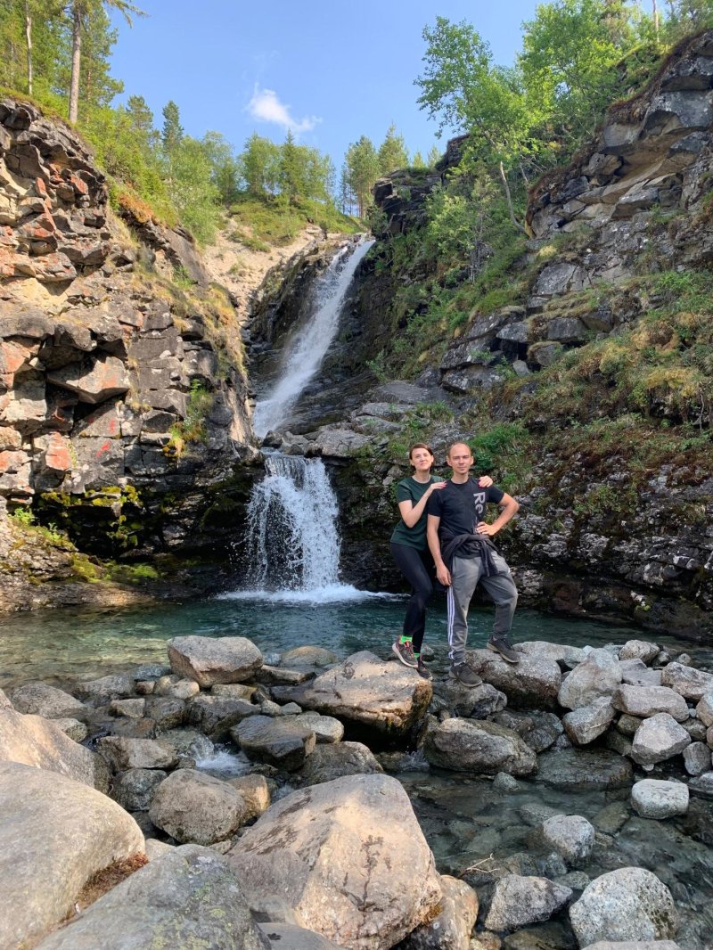 Водопад красивый хибины