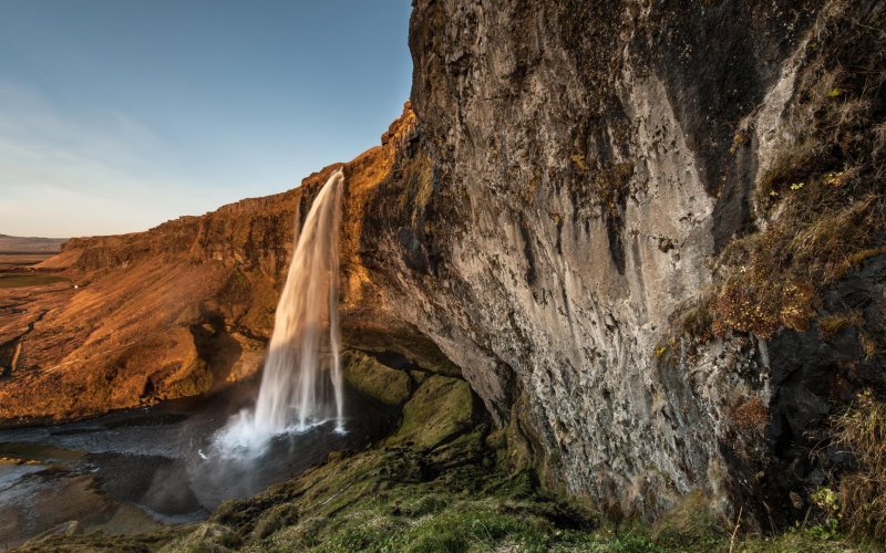 Горы скалы водопад