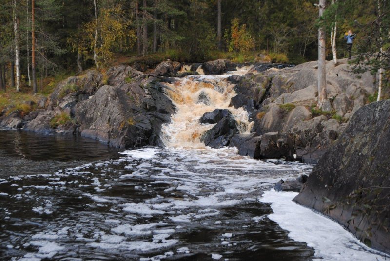 Водопад ахвенкоски карелия