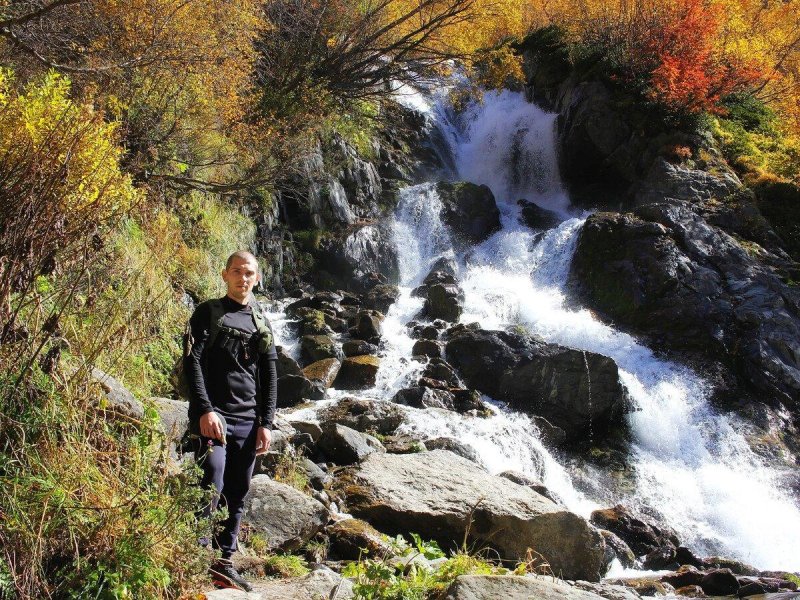 Чучхурский водопад домбай