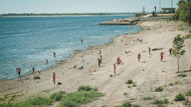 Волгоград река волга пляж