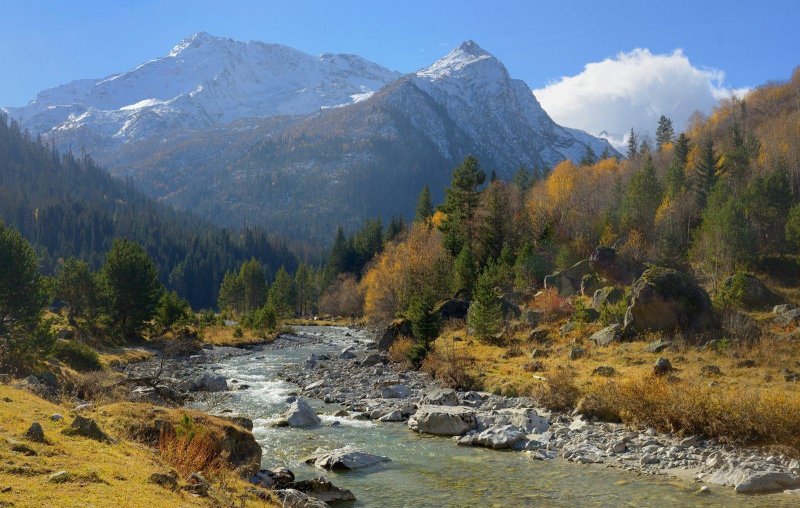 Осень в горах кавказа