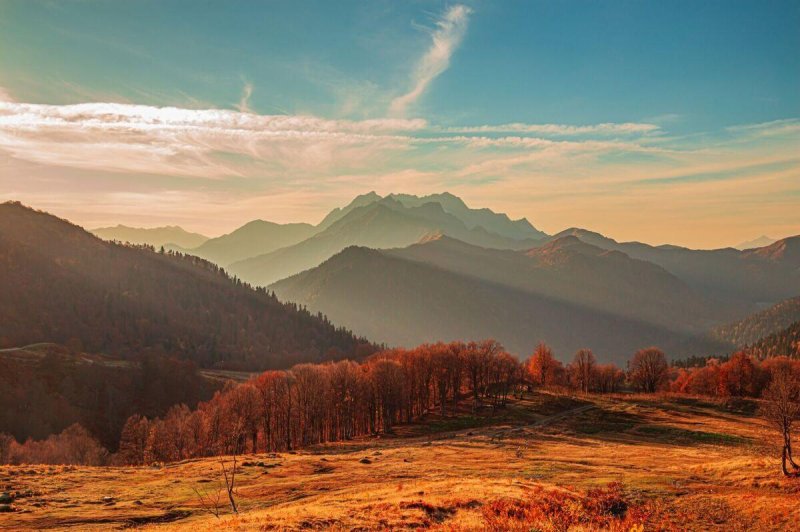 Осень в горах кавказа