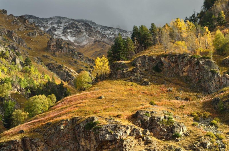 Осень в горах кавказа