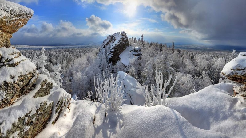 Уральские горы зимой