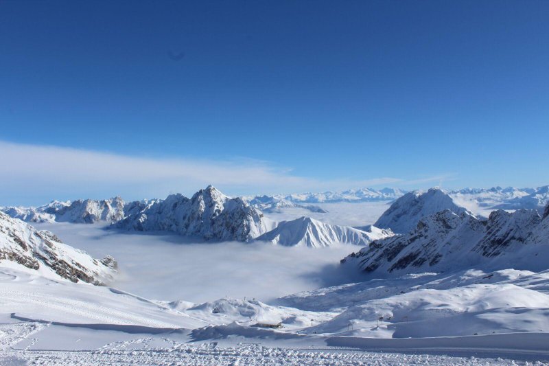 Снежные горы панорама