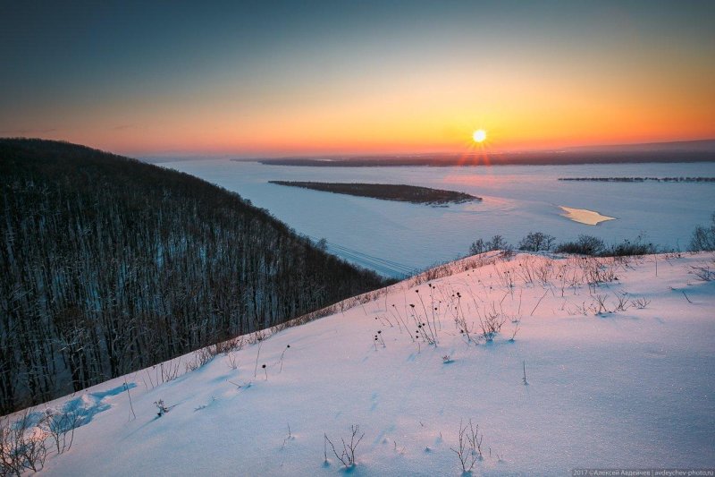 Жигулевские горы зимой