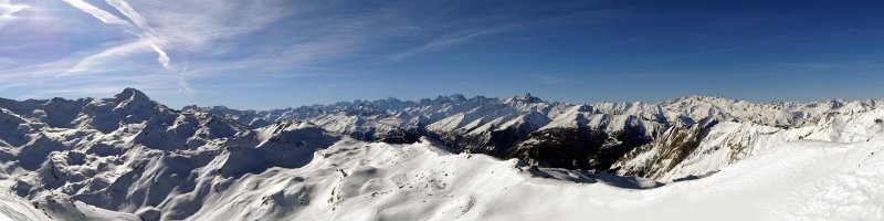 Зимние горы панорама