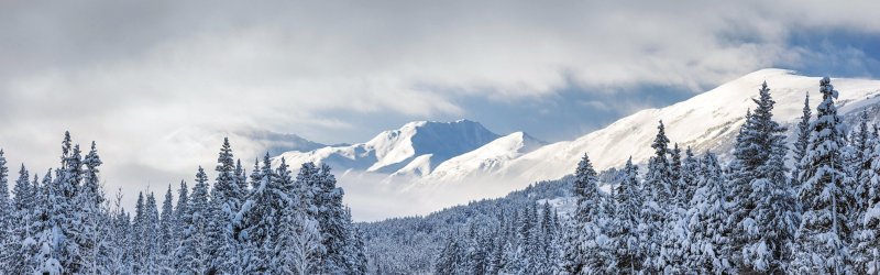 Зимние горы панорама