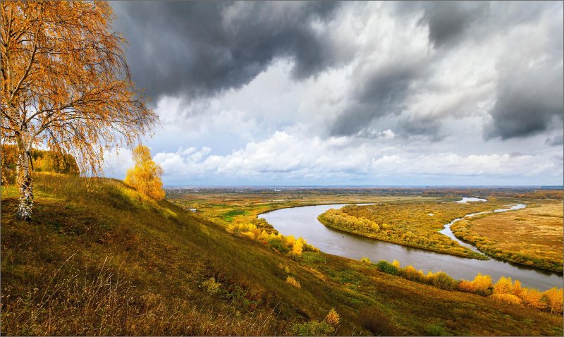 Николина гора река осень