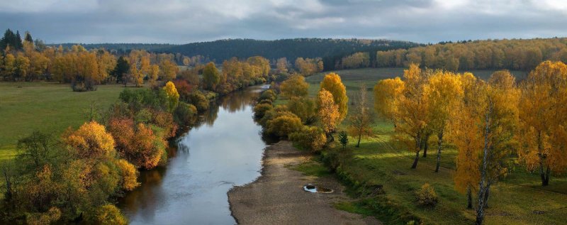 Николина гора река осень