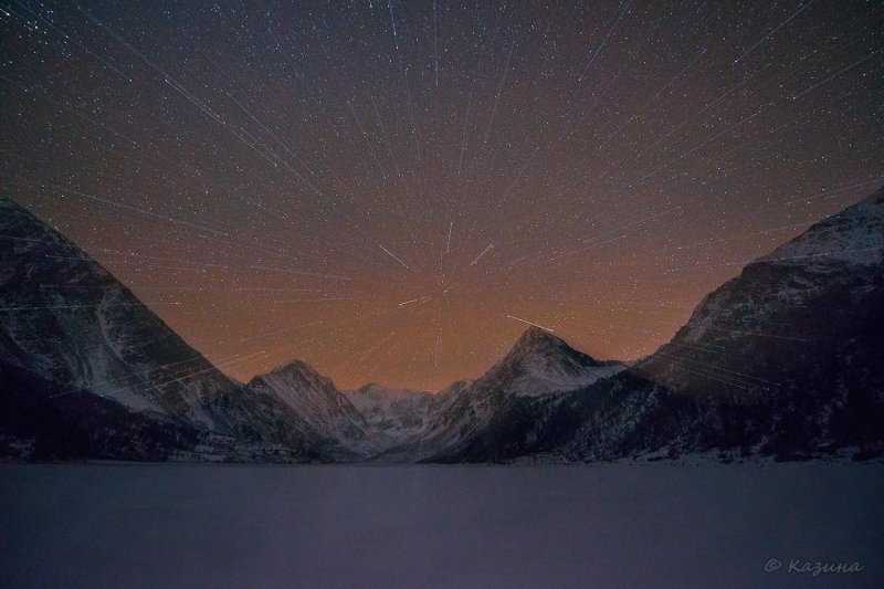 Звездное небо горного алтая