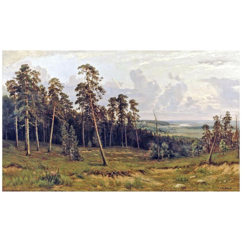 На опушке соснового леса 1882