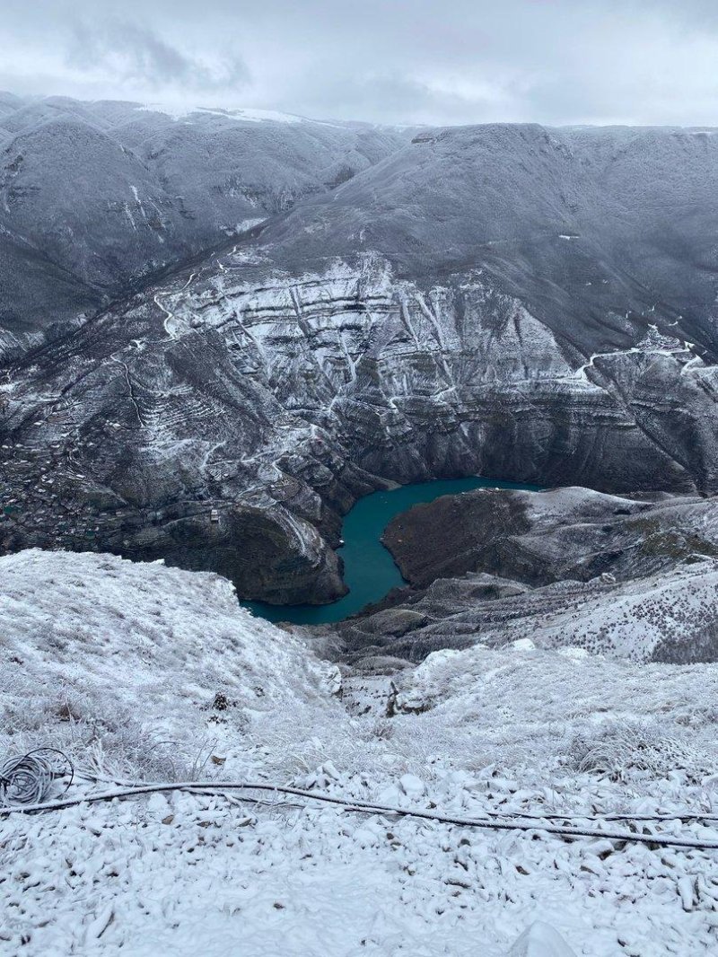 Сулакский каньон зимой