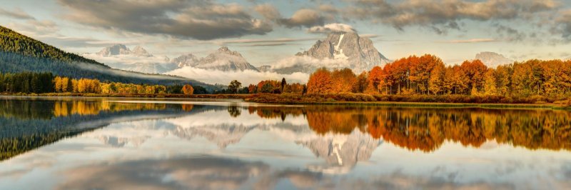 Осенний лес панорама