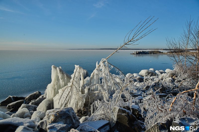 Зимнее обское море