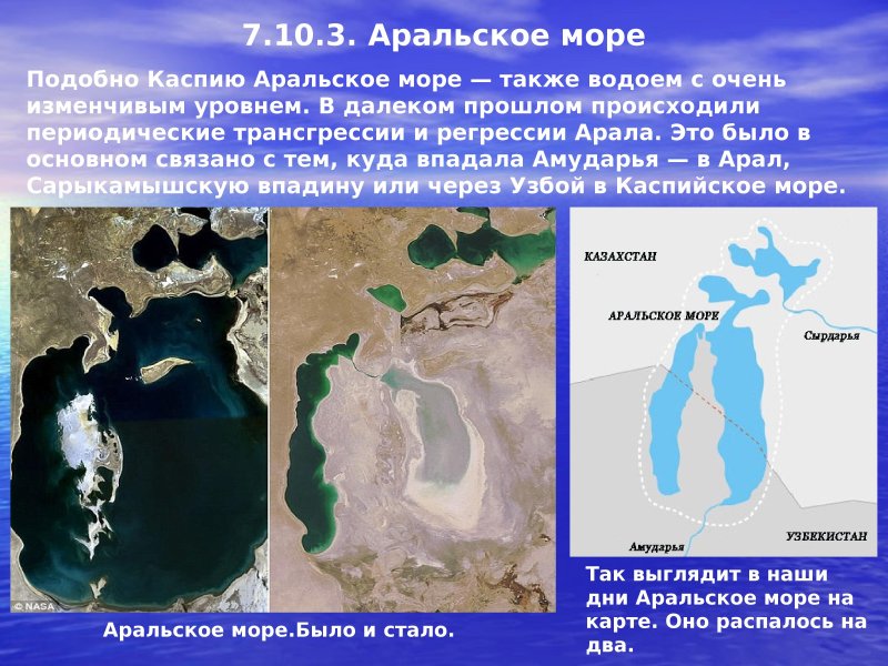 Черное каспийское аральское море