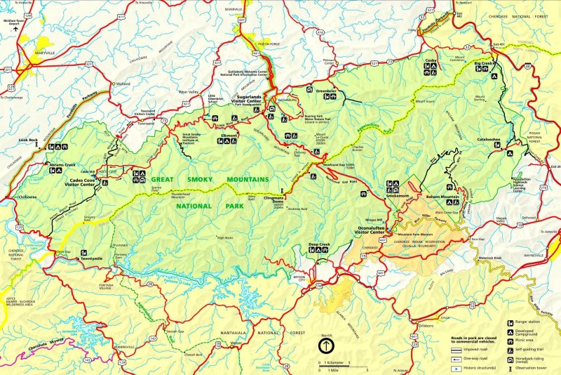 Грейт смоки маунтинс национальный парк сша