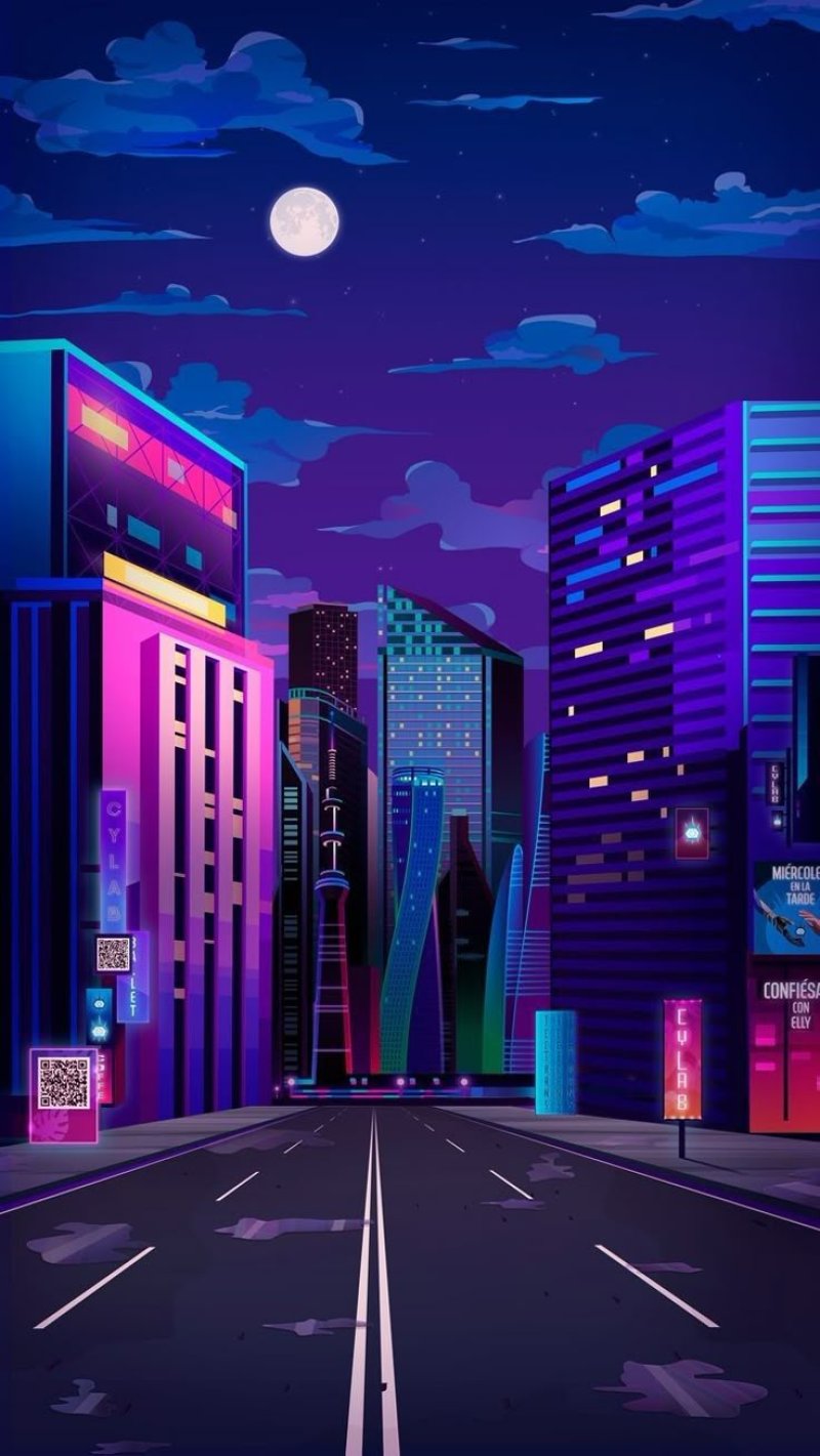 Synthwave city