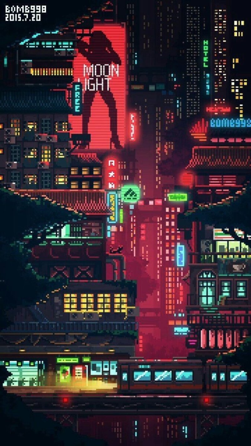 Cyberpunk pixel art