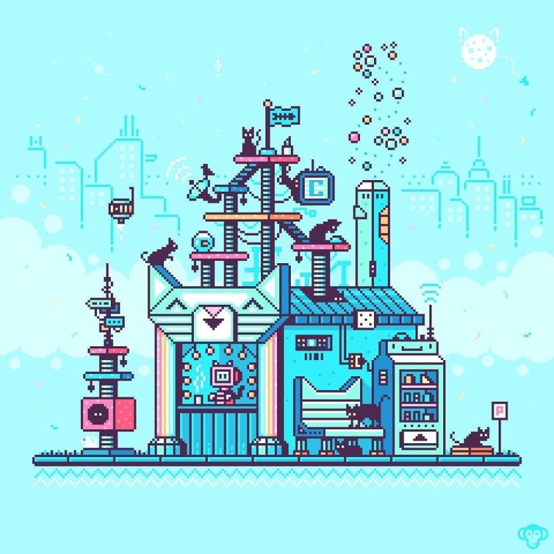 Pixel art cyberpunk