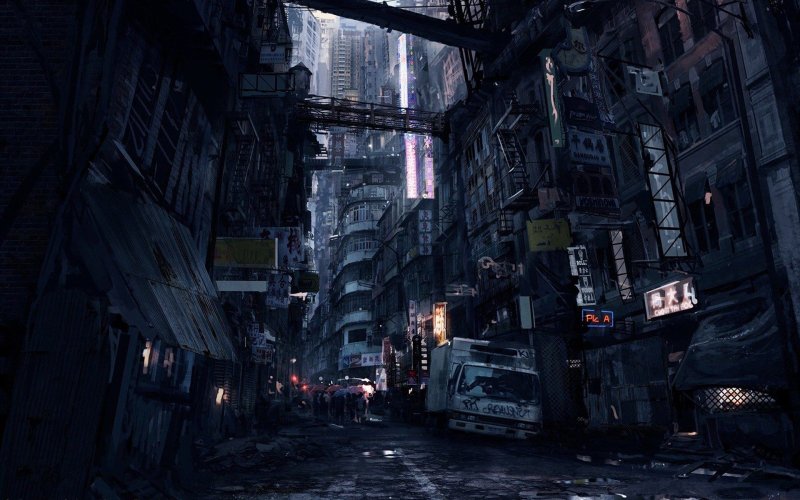 Найт сити cyberpunk переулок