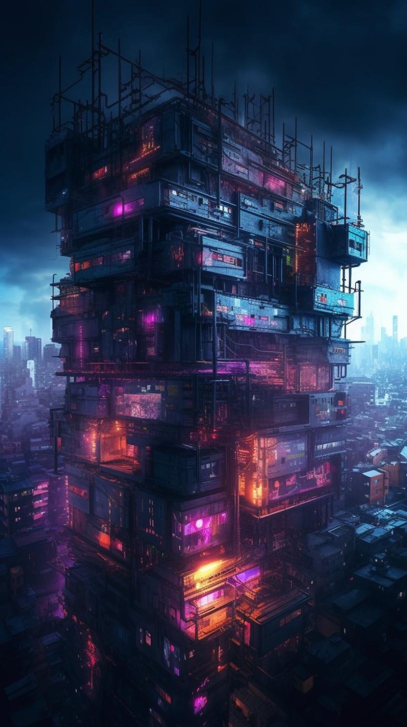 Cyberpunk city art