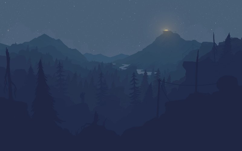 Firewatch dark горы