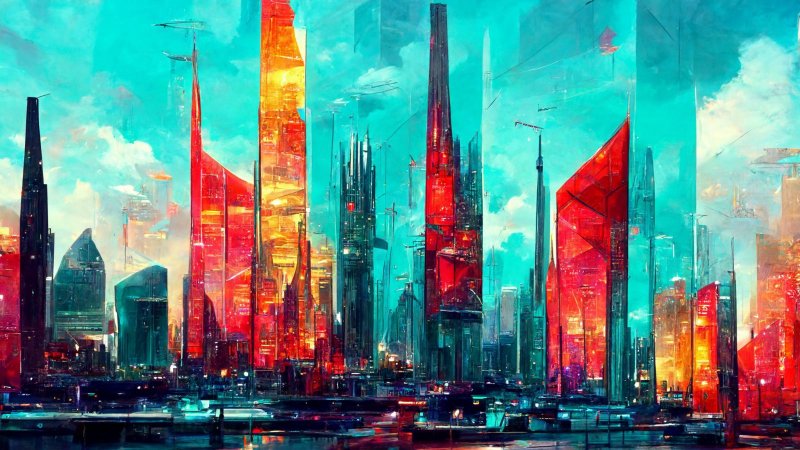 Cyberpunk city art