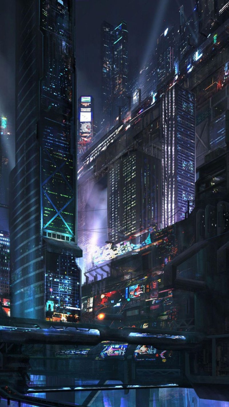 Cyberpunk city art