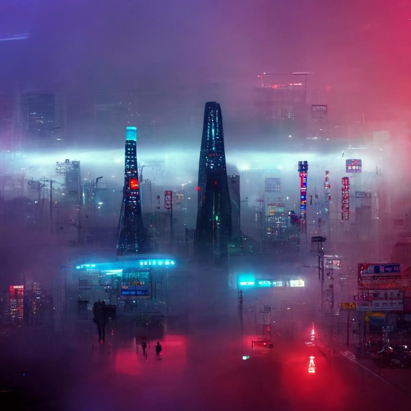 Cyberpunk city art