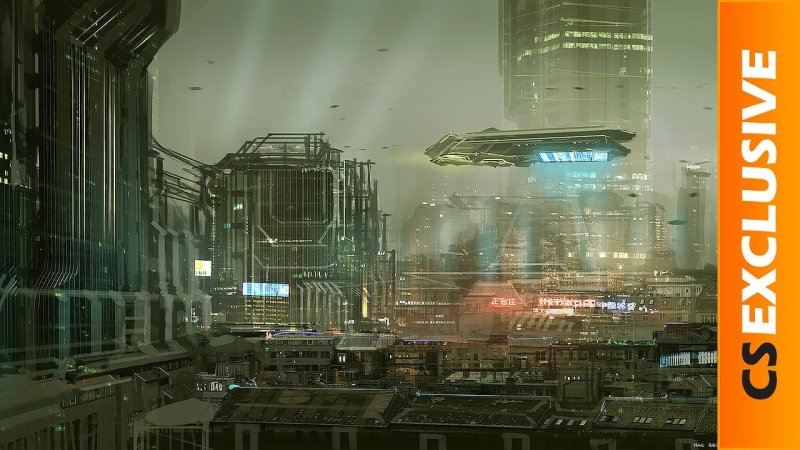 Sci fi art город киберпанк антиутопия